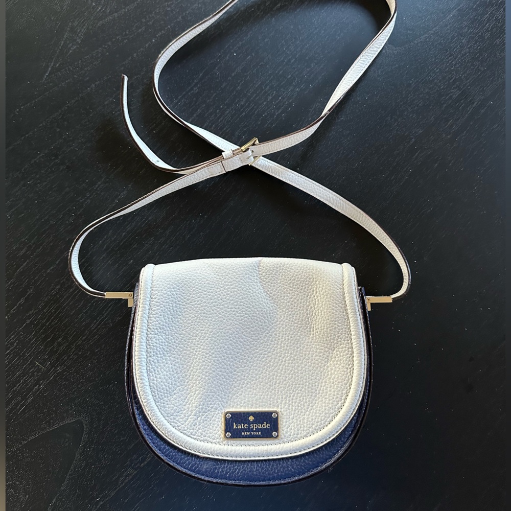 Kate Spade Blue and White Crossbody